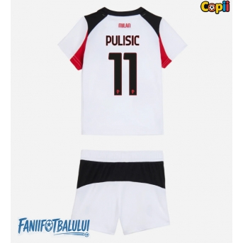 AC Milan Christian Pulisic #11 Echipament de Fotbal Replică 2025-26 Copii Deplasare (+ Șorturi)